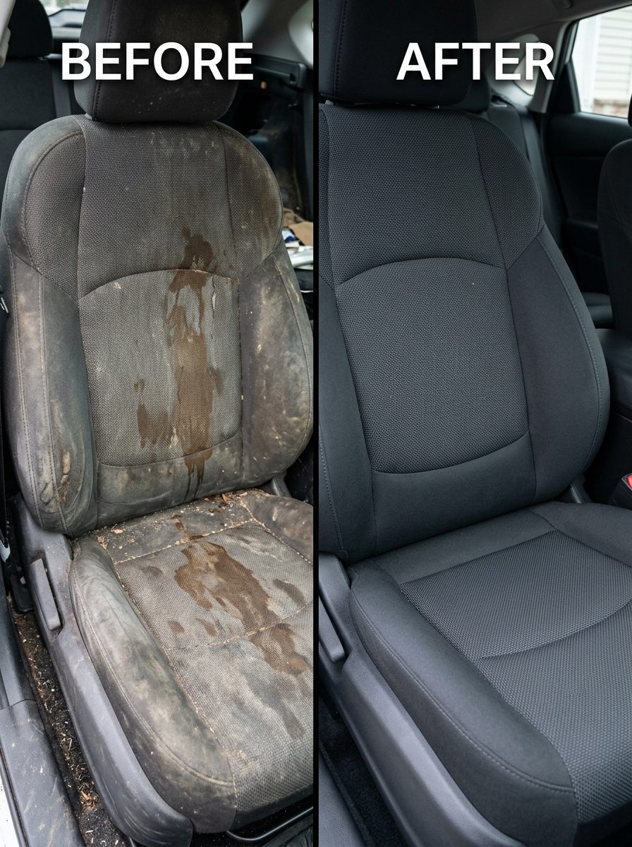 Before After Cuci Jok Mobil Palembang