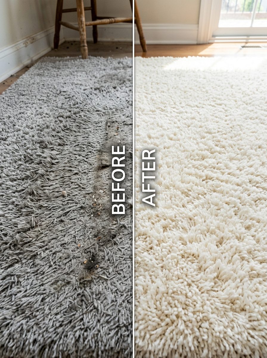 Before After Cuci Karpet Palembang
