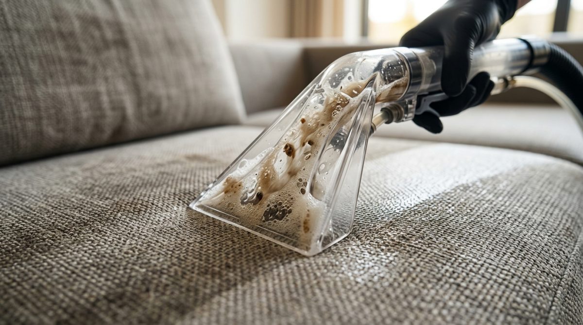 Jasa Cuci Sofa Palembang - Mesin Vacuum Extractor Basah
